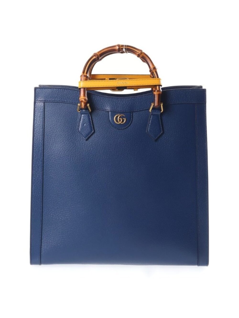 Gucci Diana Bamboo Handle 2-Way Leather Shoulder Bag Blue